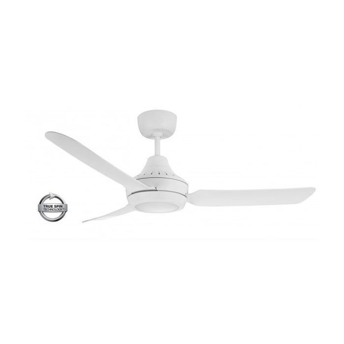 STANZA - 48"/1220mm Glass Fibre Composite 3 Blade Ceiling Fan with 20W LED Light - White - Indoor/Covered Outdoor  - STA1203WHLED