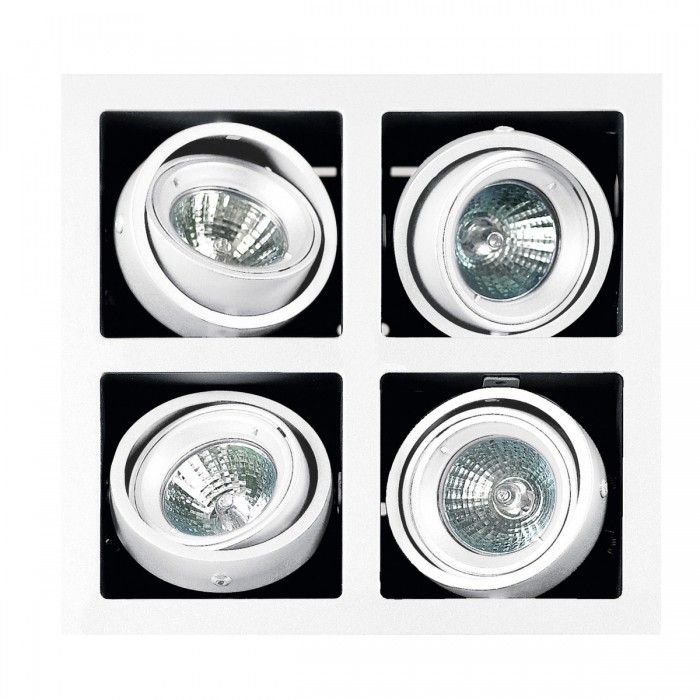 MR16 Quardruple Gimble Frame Downlight White 35W SV-GMR4-WH Superlux