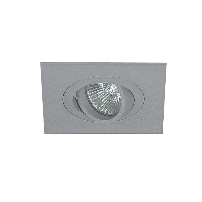 MR16 Architectural Single Square Downlight Silver/Gray 50W SV-STLT1-SI Superlux