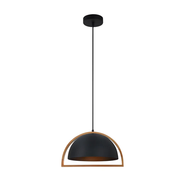  SING SERIES INFRONT PENDENT ES 60W Black Iron + Wood SWING4 Cla lighting