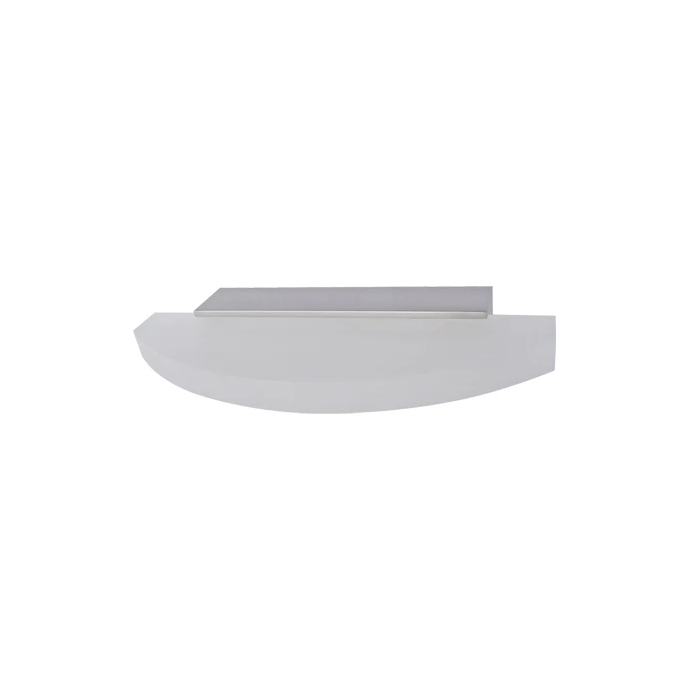 LED Interior Satin Nickel Curved Frosted Diffuser Wall Light SYDNEYG2