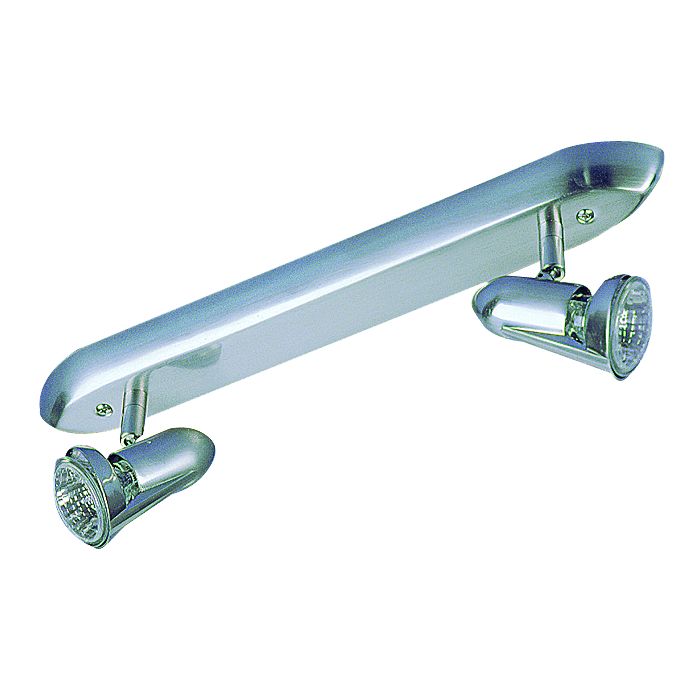 GU10 Double Bar Spotlight Satin Chrome 50W SZ-B2-SC Superlux