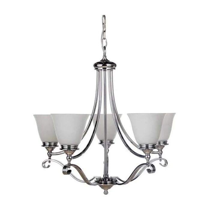 Dallas 5 Light 5 Arm Pendant Light, Chrome 1000126 