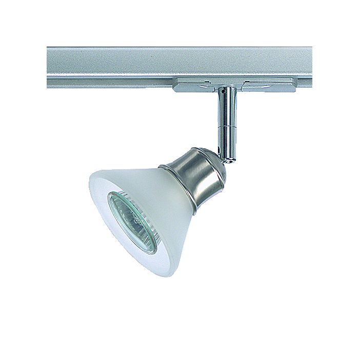 Glass Shade GU10 Track Spotlight Satin Chrome 50W TE101-SC Superlux