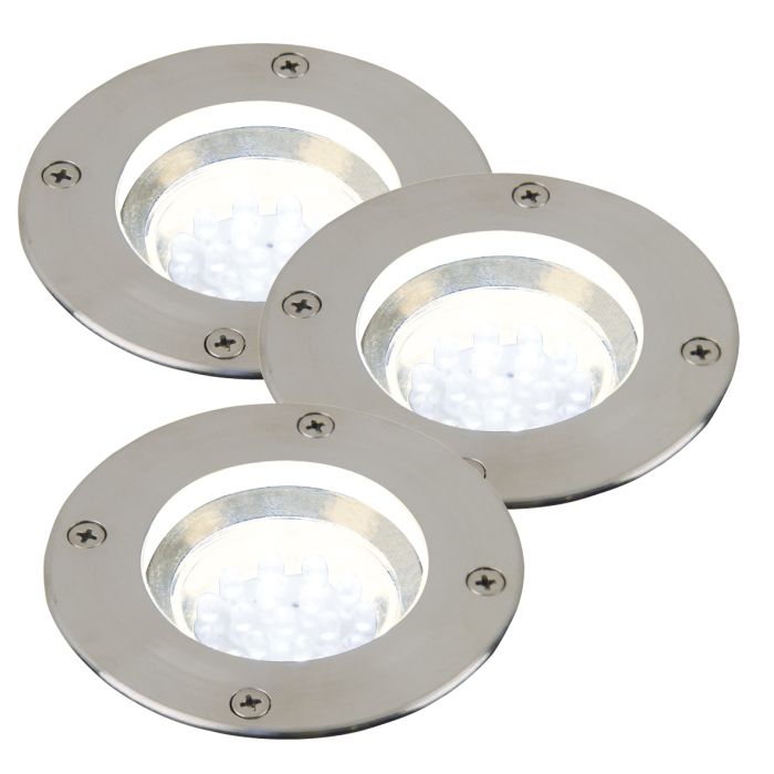 Tilos 3-Kit Recessed light Stainless steel-96439934