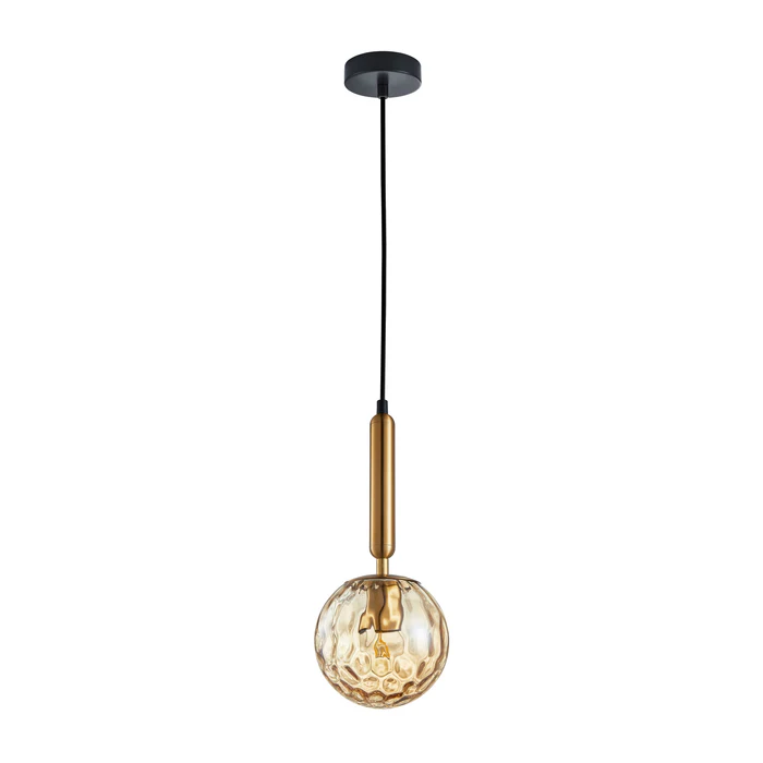 Interior Bronze Amber Spherical Glass Pendant Lights TRATTINO1