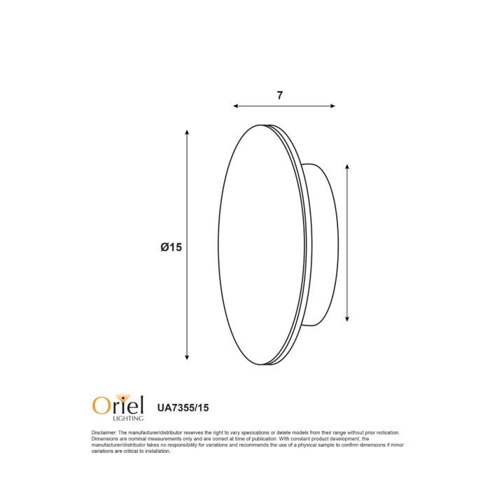 CIRCO.15 CTS LED OUTDOOR WALL LIGHT BLACK UA7355/15BK