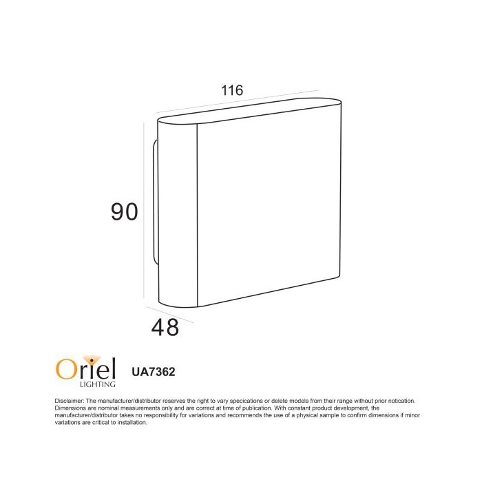 WASH 2X3W OUTDOOR WALL LIGHT WHITE UA7362WH