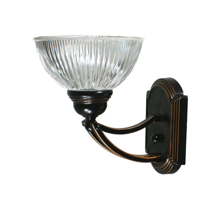 Houston 1 Light Wall Light - Claredon Clear / Bronze