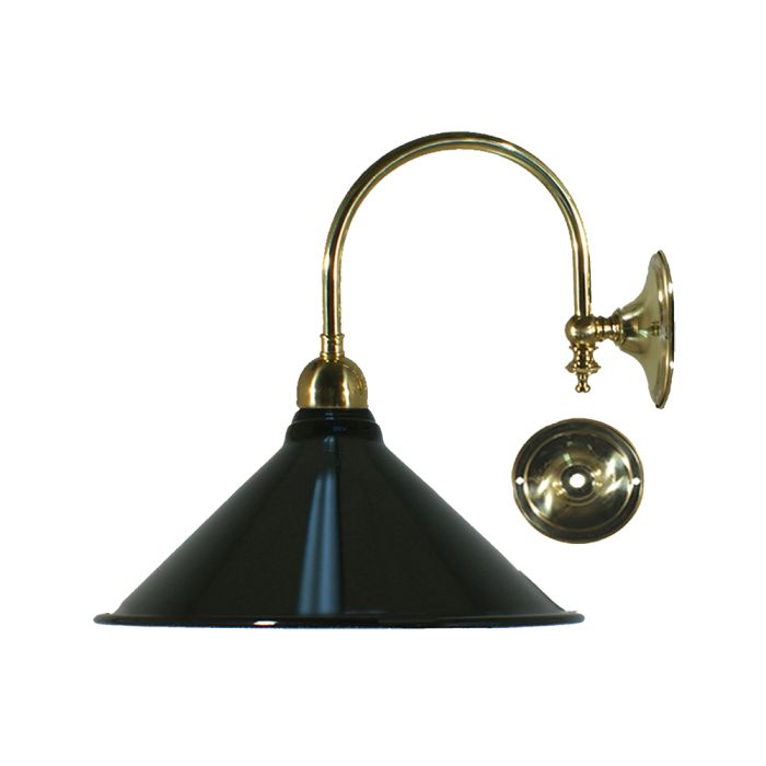 Luke 1 Light Wall Light - Polished Brass / Edwardian 250mm/Black