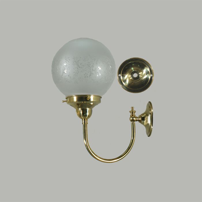 Luke 1 Light Wall Light – Polished Brass / Sheffield 6"