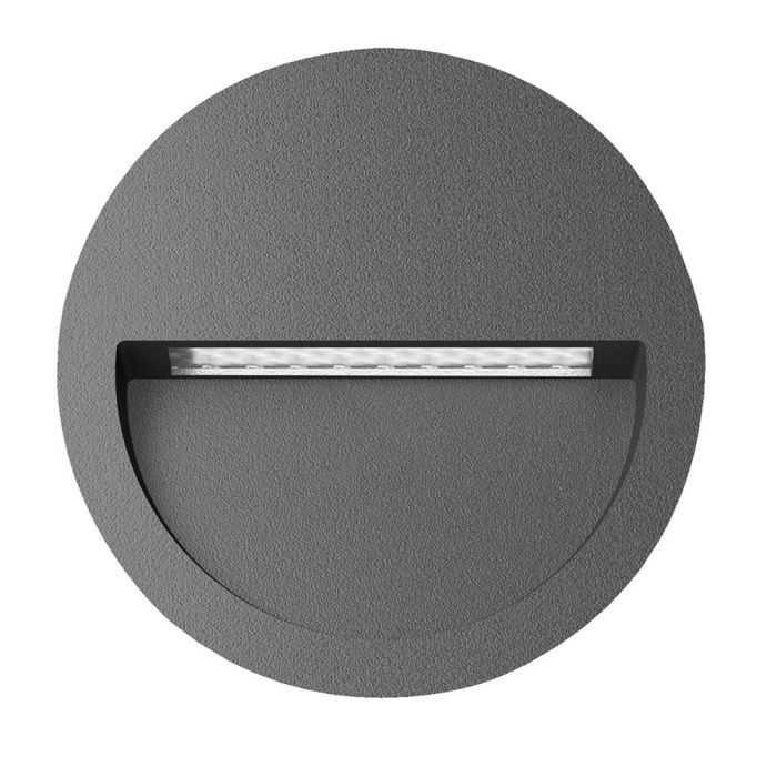 Zac-4 4W LED 240V Round Recessed Light Dark Grey / Warm White - 19729	