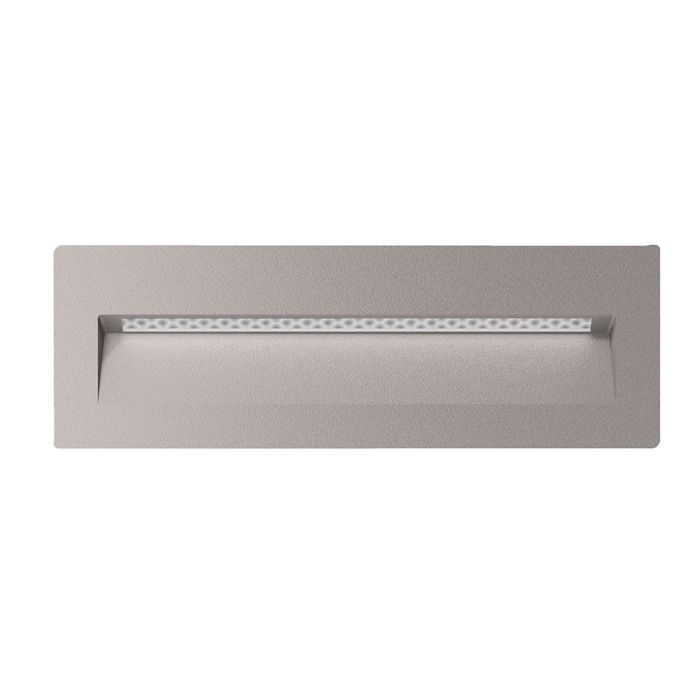 Zac-8 8W LED 240V Rectangular Recessed Brick Light Silver / Warm White - 19764