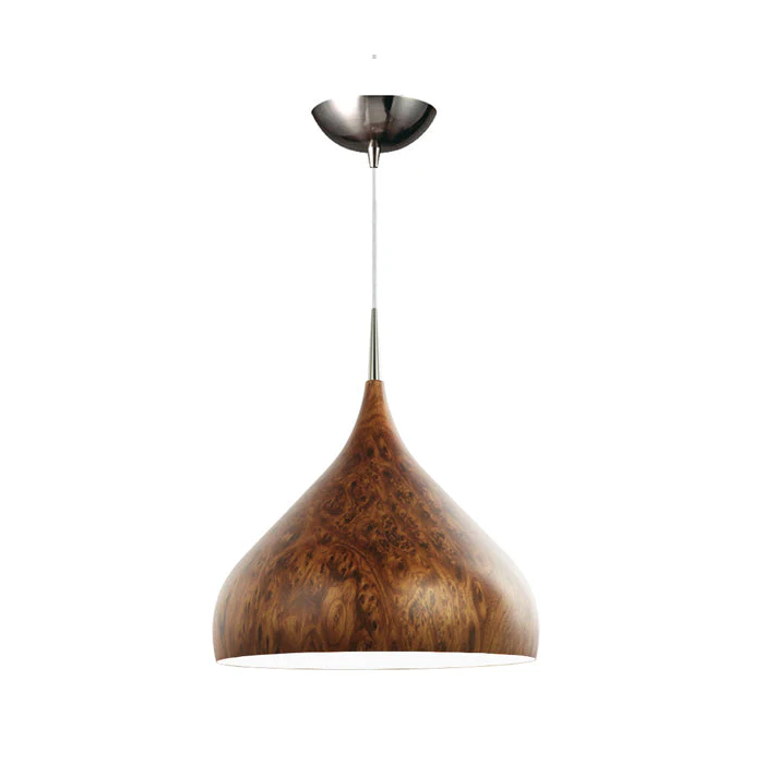 ZARA Burl Wood Modern Dome Shape Pendant Lights ZARA7A