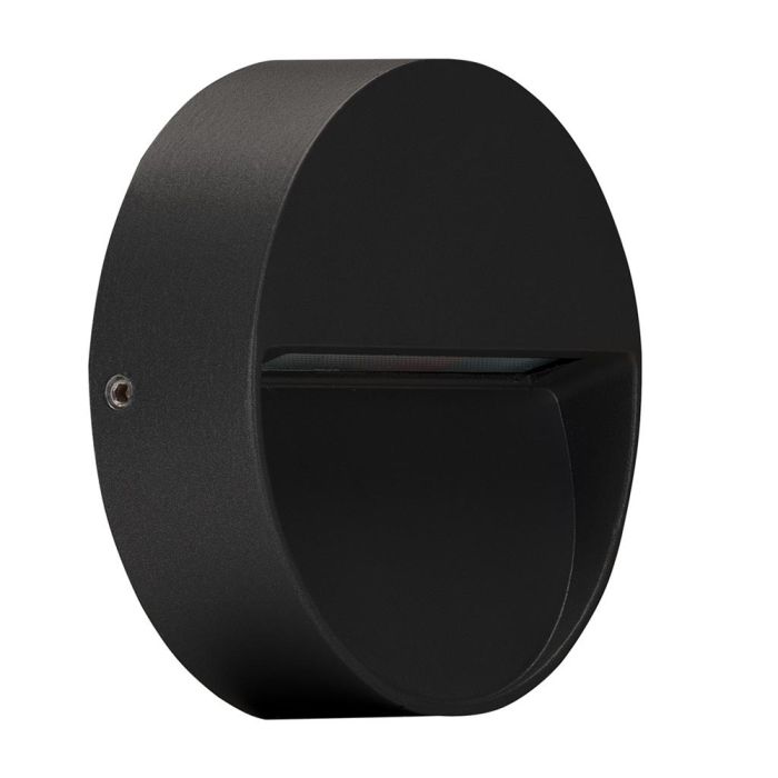 Zeke Round 4W 240V LED Surface Mounted Step Light Black / White - 19527	