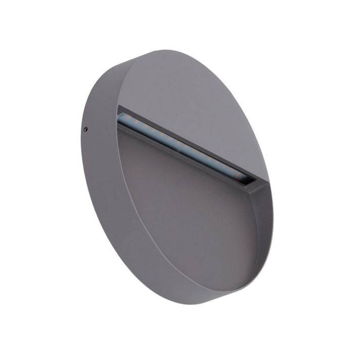 Zeke 9W 240V Round LED Wall Light Silver / Warm White - 19486