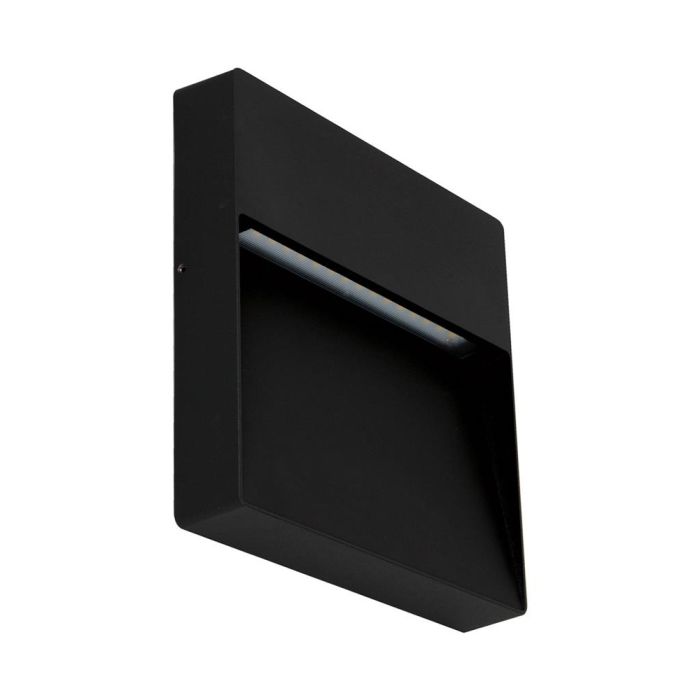 Zeke 9W 240V Square LED Wall Light Black / Warm White - 19516	