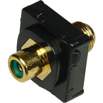 Digitek Black RCA Female to F Female Insert - Green