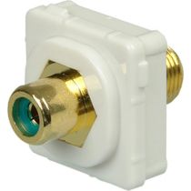 Digitek White RCA Female to F Female Insert - Green