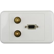 Digitek Wallplate with VGA and 2 x RCA Connetions