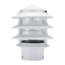 Three Tier Bollard Head Post Top Light White - 10704	