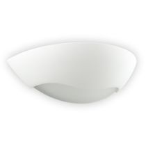 Belfiore Frosted Glass 240V E27 Raw Ceramic Wall Light - 11116	