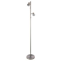 DAXAM LED TWIN FLOOR LAMP BRUSHED CHROME