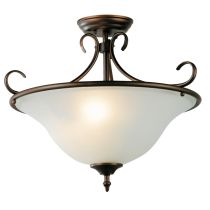 GASTON 3LT SEMI-FLUSH FITTING BRONZE