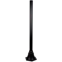 PLUMB POST & FLANGE 1000MM BLACK