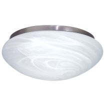 FAN LIGHT SATIN CHROME / ALABASTER 230mm