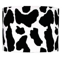 12-12-9 COW PRINT Yee-ha! BLK on WH SHADE E27