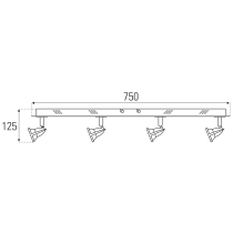 Aero 4 light low voltage spotlight with bulbs