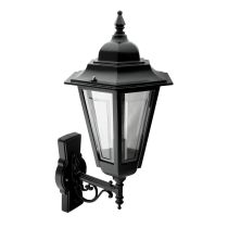 Turin Upward Wall Light Large Black - 15483	