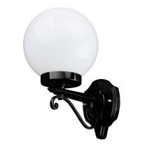 Siena 20cm Sphere Wall Light Black - 15567	