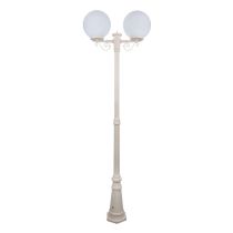 Siena Twin 30cm Spheres Tall Post Light Beige - 15620	