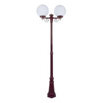 Siena Twin 30cm Spheres Tall Post Light Burgundy - 15622	