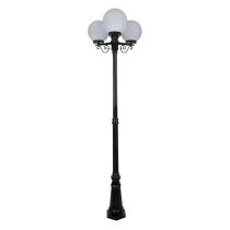 Siena Triple 25cm Spheres Tall Post Light Black - 15627