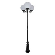 Siena Triple 30cm Spheres Tall Post Light Black - 15633