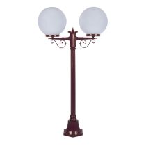 Siena Twin 30cm Spheres Short Post Light Burgundy - 15646	