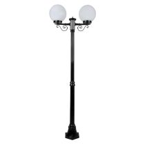 Siena Twin 25cm Spheres Medium Post Light Black - 15651	