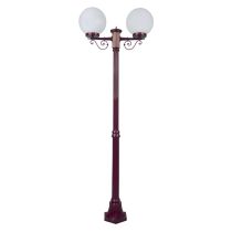 Siena Twin 25cm Spheres Medium Post Light Burgundy - 15652	