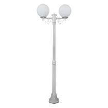 Siena Twin 25cm Spheres Medium Post Light White - 15655	