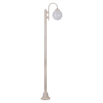 Lisbon Single Sphere Curved Arm Plain Post Light Beige - 15782