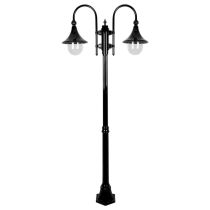 Monaco Twin Head Medium Post Light Black - 15837