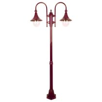 Monaco Twin Head Medium Post Light Burgundy - 15838