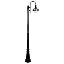 Monaco Single Head Tall Post Light Black - 15843	