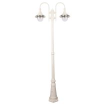 Monaco Twin Head Tall Post Light Beige - 15848	