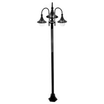 Monaco Triple Head Tall Plain Post Light Black - 15861	