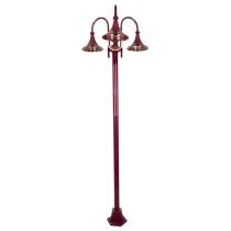 Monaco Triple Head Tall Plain Post Light Burgundy - 15862