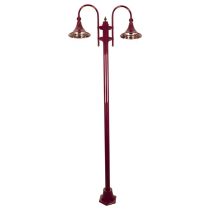 Monaco Twin Head Plain Post Light Burgundy - 15868	